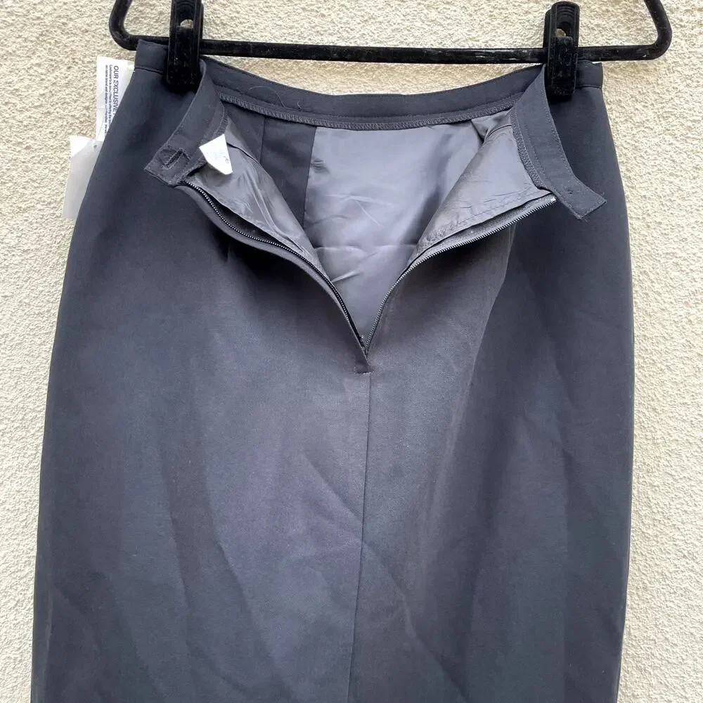 NEW Vintage Black Skirt ILGWU Union Made USA 10 - Picture 8 of 8